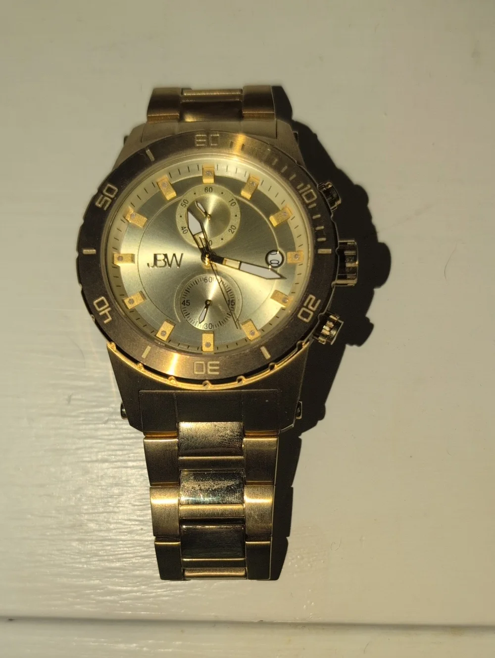 JBW Gold Stainless Steel Men's Chronograph Watch